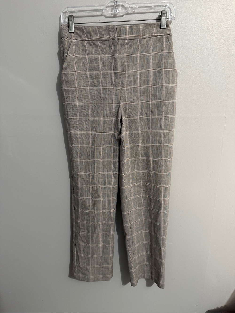 Express Pants Womens Size 2 Editor Plaid Academia Ankle Straight Leg Smart